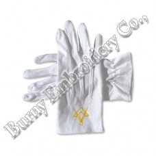 Masonic Regalia Hands Embroidery Gloves